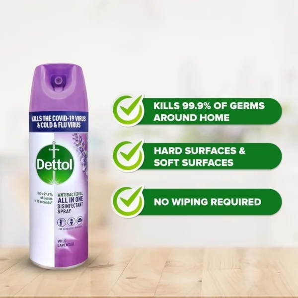 STOCK Dettol Disinfectant Spray Morning Dew Crisp Breeze Wild Lavender Lemon Breeze