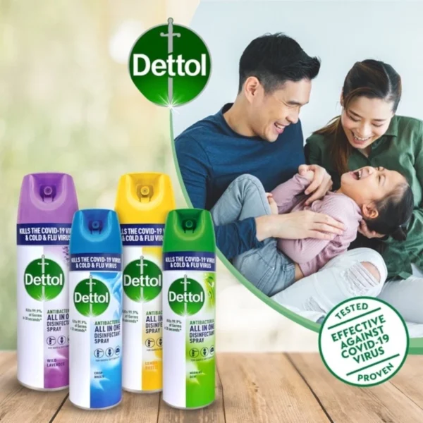 STOCK Dettol Disinfectant Spray Morning Dew Crisp Breeze Wild Lavender Lemon Breeze