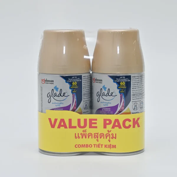 GLADE AUTOMATIC SPRAY REFILL LAVENDER   VANILLA TWIN PACK 175G