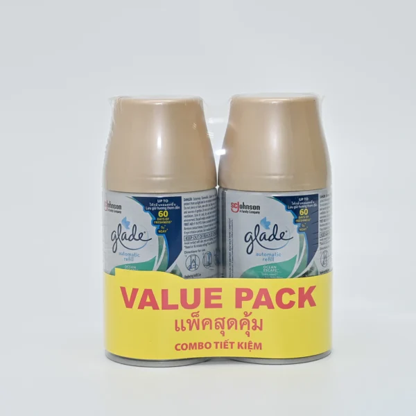 GLADE AUTOMATIC SPRAY REFILL OCEAN ESCAPE  TWIN PACK 175G AIR FRESHENER