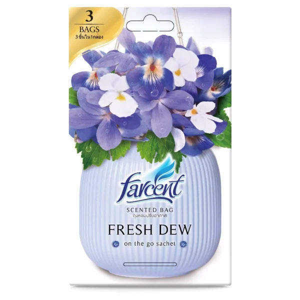 FARCENT Scented Bag 3X10G Fresh Dew Pewangi Air Freshener