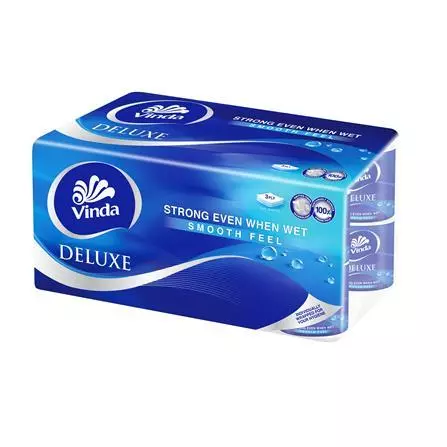 VINDA DELUXE SMOOTH FEEL TOILET PAPER TISSUE 16 ROLLS