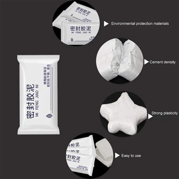 sg-11134201-23020-h2leorei07mv55.webp Auto Repair Malleable Sealing Clay Waterproof Sealant Wall Crack Pipe Hole Filler Cement Mending