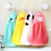 Microfiber Plush Towel Cartoon Thick Coral Velvet Absorbent Hanging Cleaning Cloth Tuala Tangan