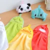 Microfiber Plush Towel Cartoon Thick Coral Velvet Absorbent Hanging Cleaning Cloth Tuala Tangan