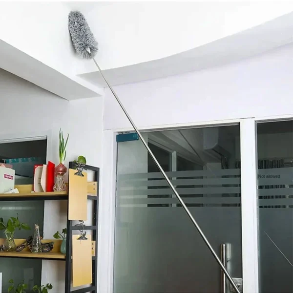 4 In 1 Microfiber Duster Set Extra Long Handle 280cm Ceiling Fan Wall Corner Bendable Brush Cleaner
