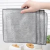 Anti Scratch Wire Dishcloth Cleaning Rags Sinks Stoves Kitchen Rust Removal Metal Steel Pot Pan