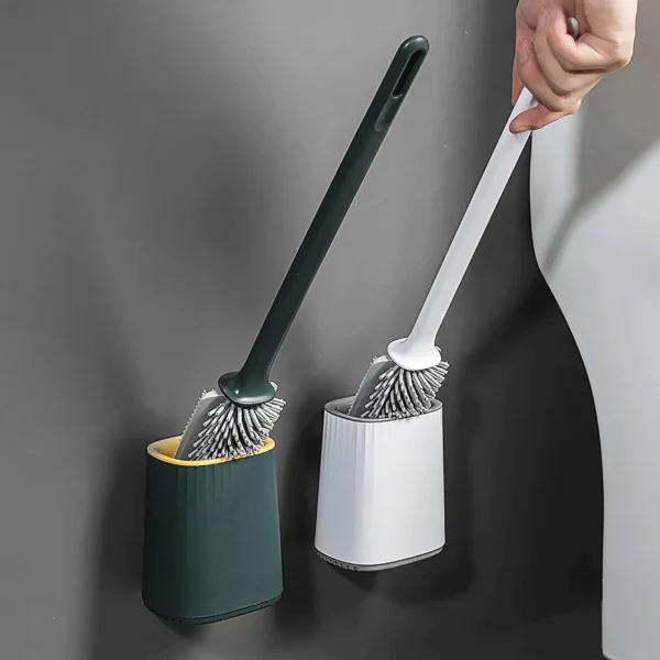 sg-11134202-7reo6-m8d4nw3ozhqpa2.webp Silicone Flexible Bristle Head 360 Degree Deep Cleaning Crevice Brush Toilet Bowl Brush Wall Mount